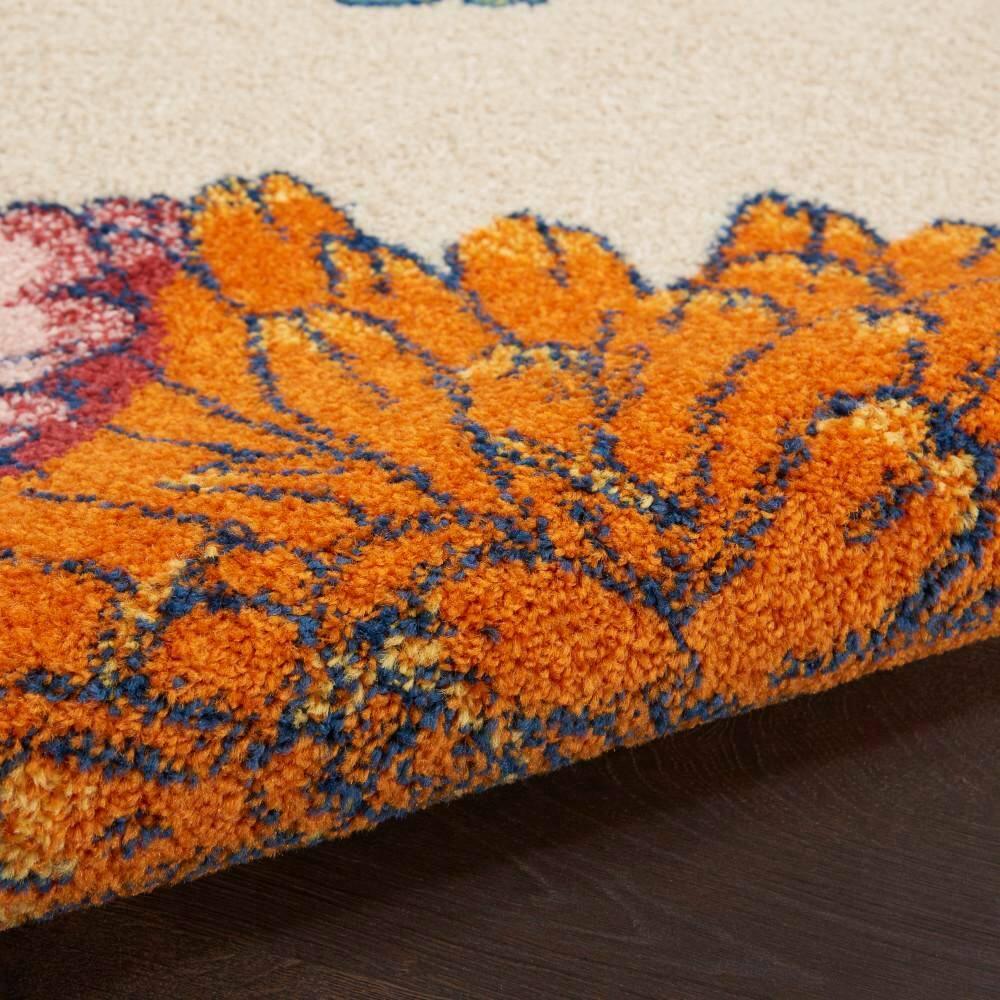 Nourison Allur Oversized Flowers Indoor Area Rug Ivory Multicolor 2'3" x 7'6"