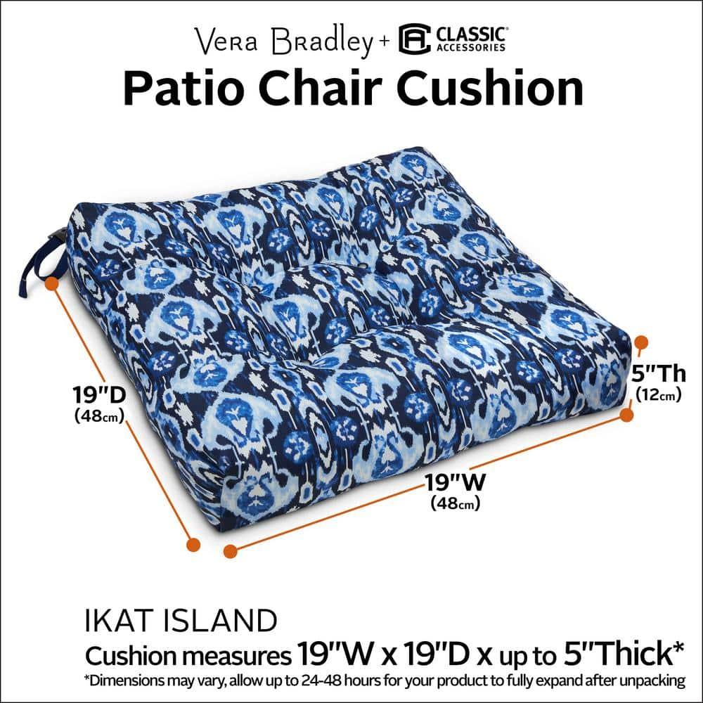 Vera Bradley by Classic Accessories Water-Resistant Patio Chair Cushions