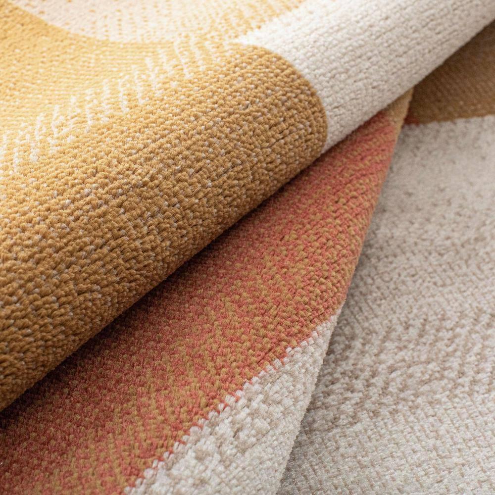 Superior Color Block Area Rug 5' x 8', Ginger