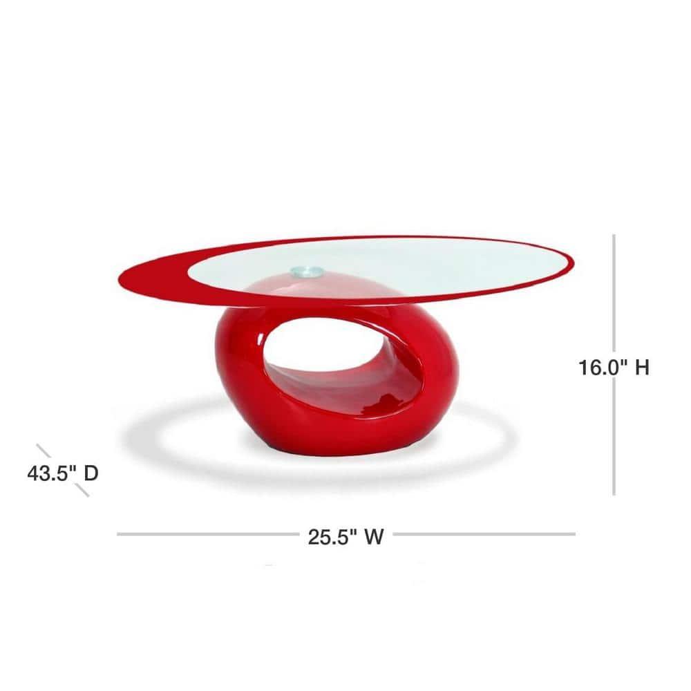 Orren Ellis Glass Top Coffee Table
