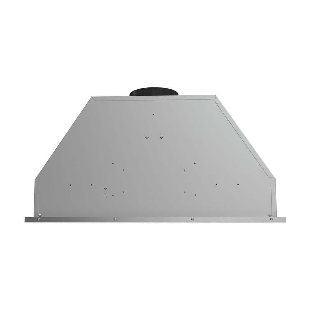 Streamline Bath Streamline 28 In. T-4267-1-CL Belsito Convertible Insert 350 CFM Range Hood In Brushed Stainless Steel With Baffle Filters, Electronic Button Control, LED Light T-4267-1-CL