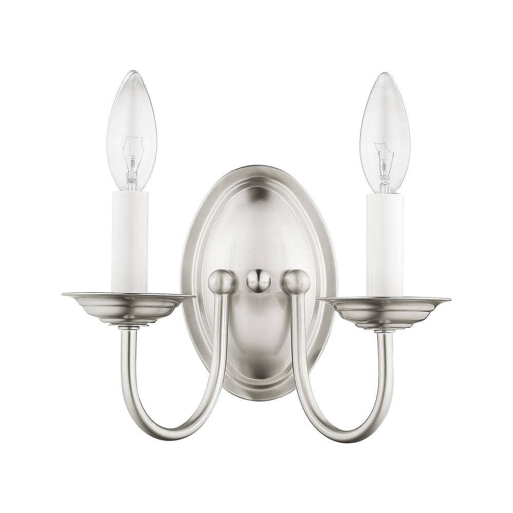 Livex Lighting Home Basics 2 - Light Wall Light in  Brushed Nickel