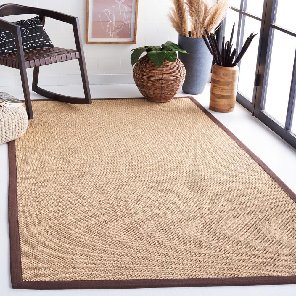 Natural Fiber NF141 Power Loomed Indoor Accent Rug - Maize/Brown - 2'x3' - Safavieh.