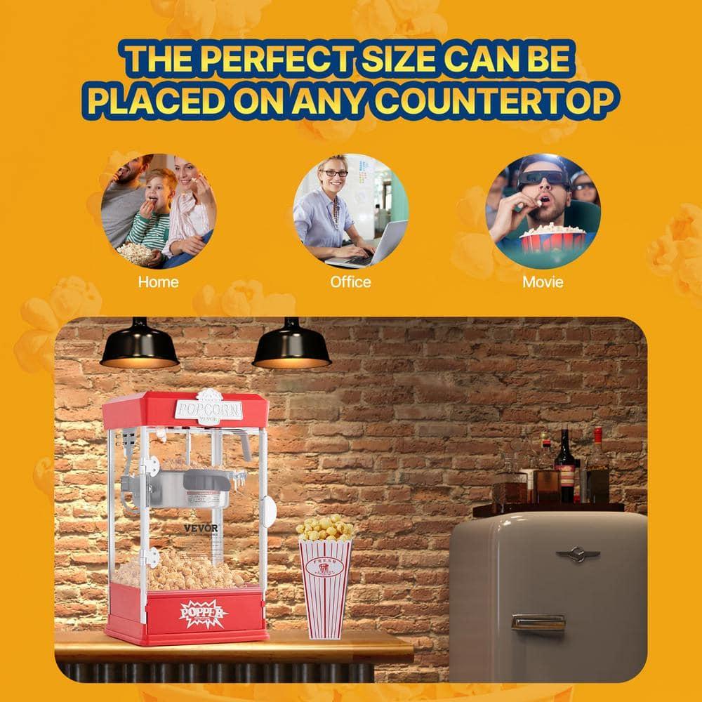Stellweilan Tessberg Popcorn Popper Machine Tabletop Popcorn Maker 480W 4 Oz