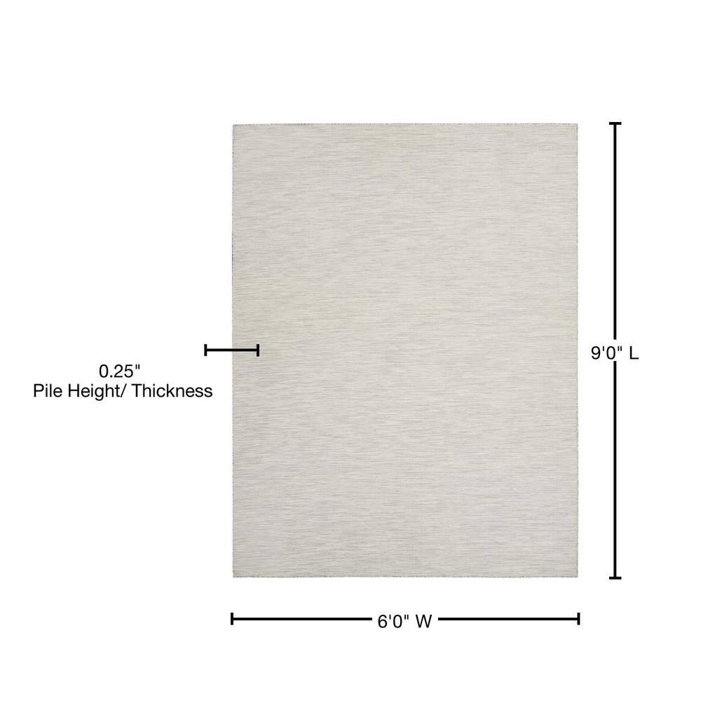 Nourison Positano POS01 Indoor/outdoor Area Rug - Lt Grey 6' x 9'
