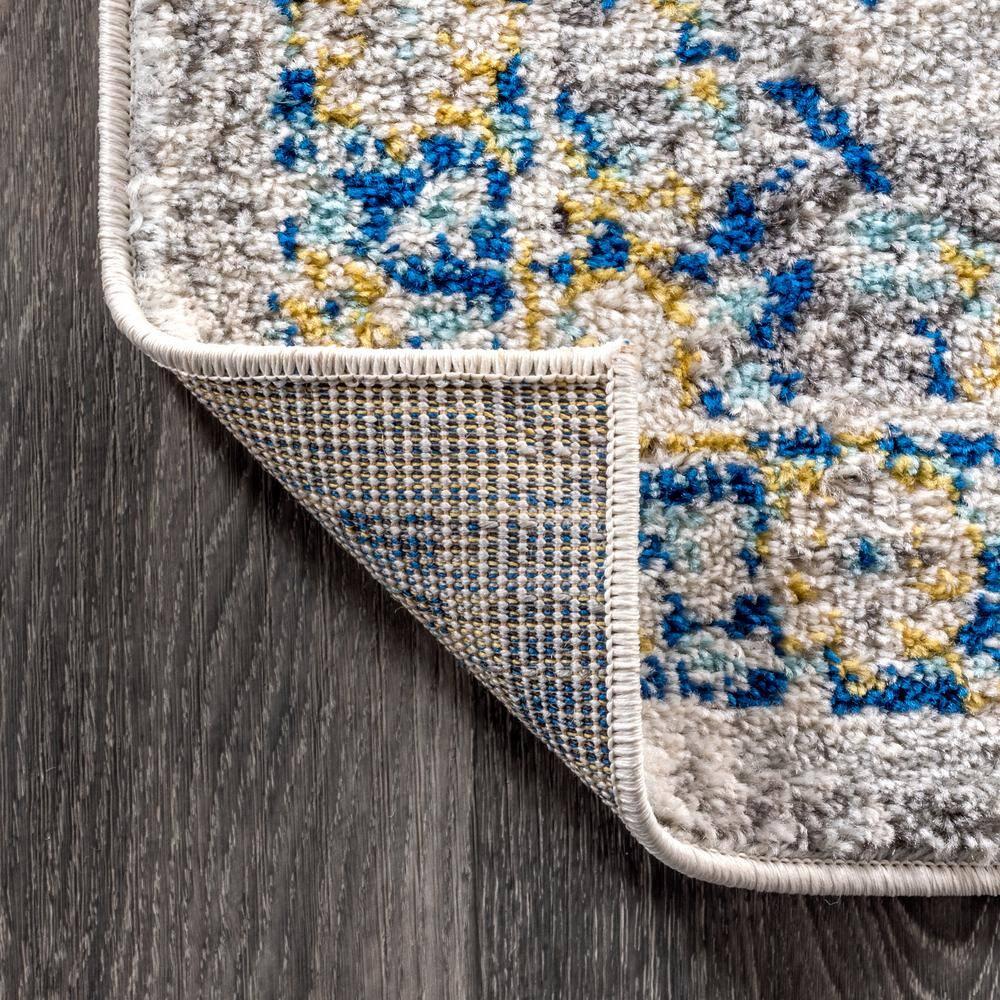 8'x10' Modern Persian Boho Vintage Trellis Area Rug, Blue/Multi - JONATHAN Y
