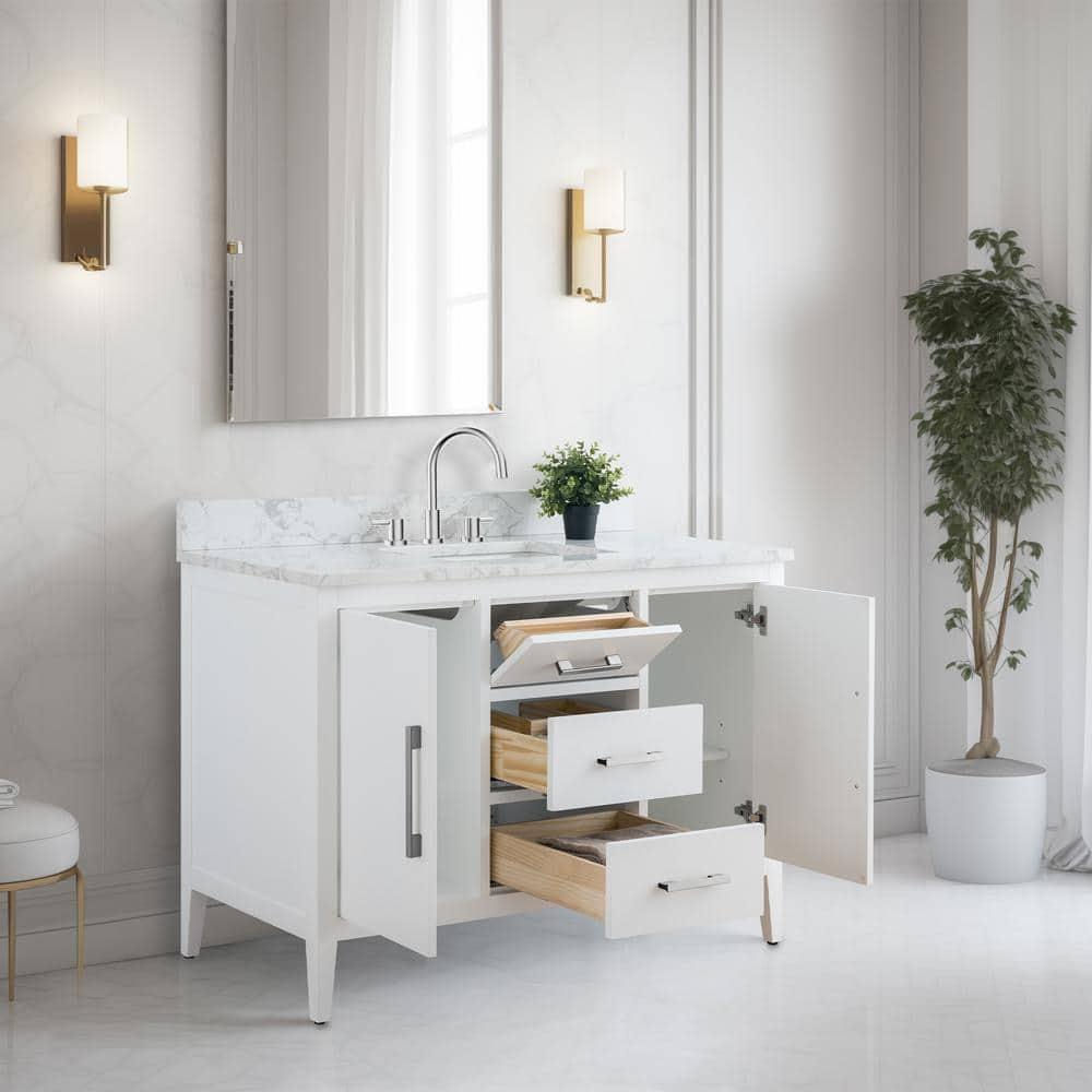 48'' Single Bathroom Vanity with Engineered Marble Top