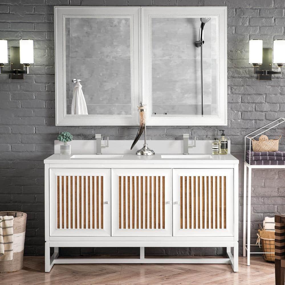 James Martin Vanities Athens 60'' W  W Double Vanity