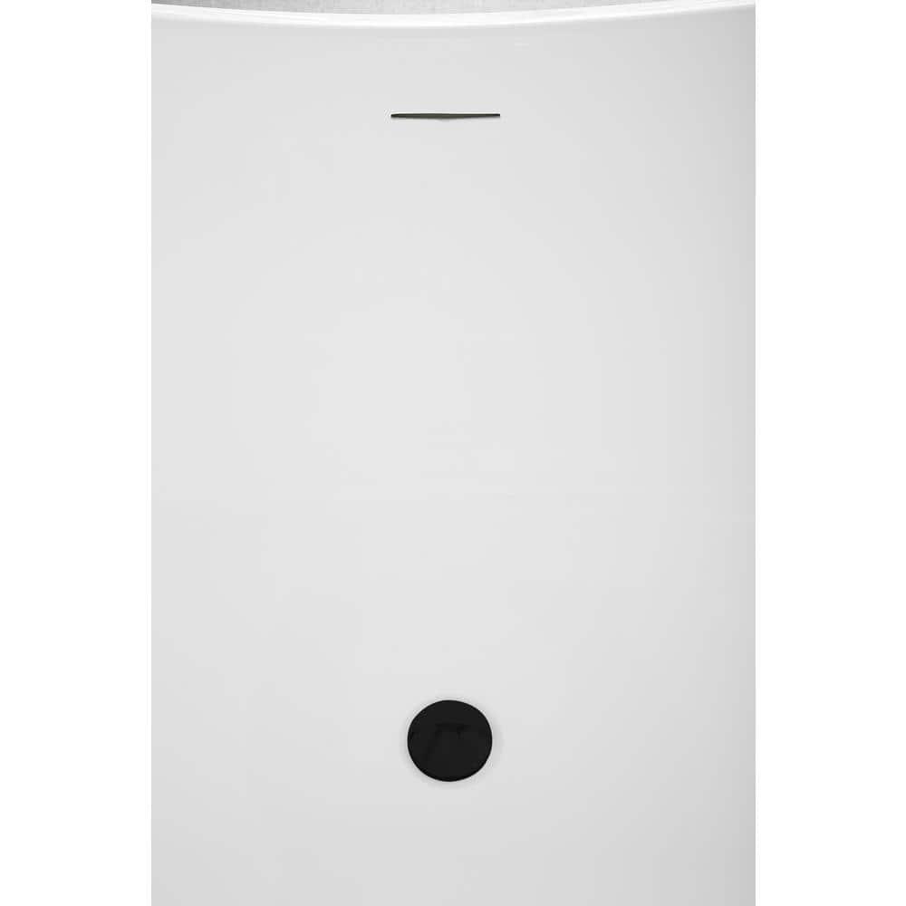 67" Streamline Soaking Freestanding Tub and Tray With Internal Drain