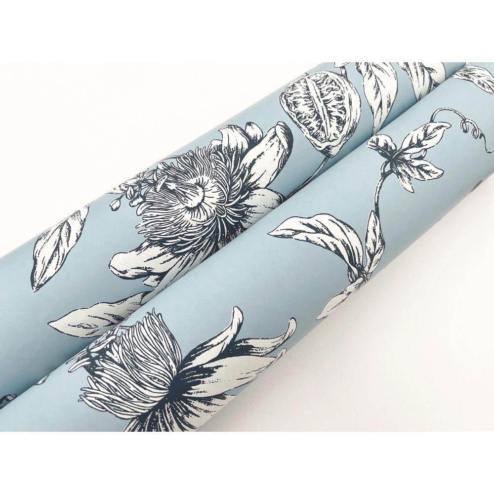 Passion Flower Toile Floral Wallpaper