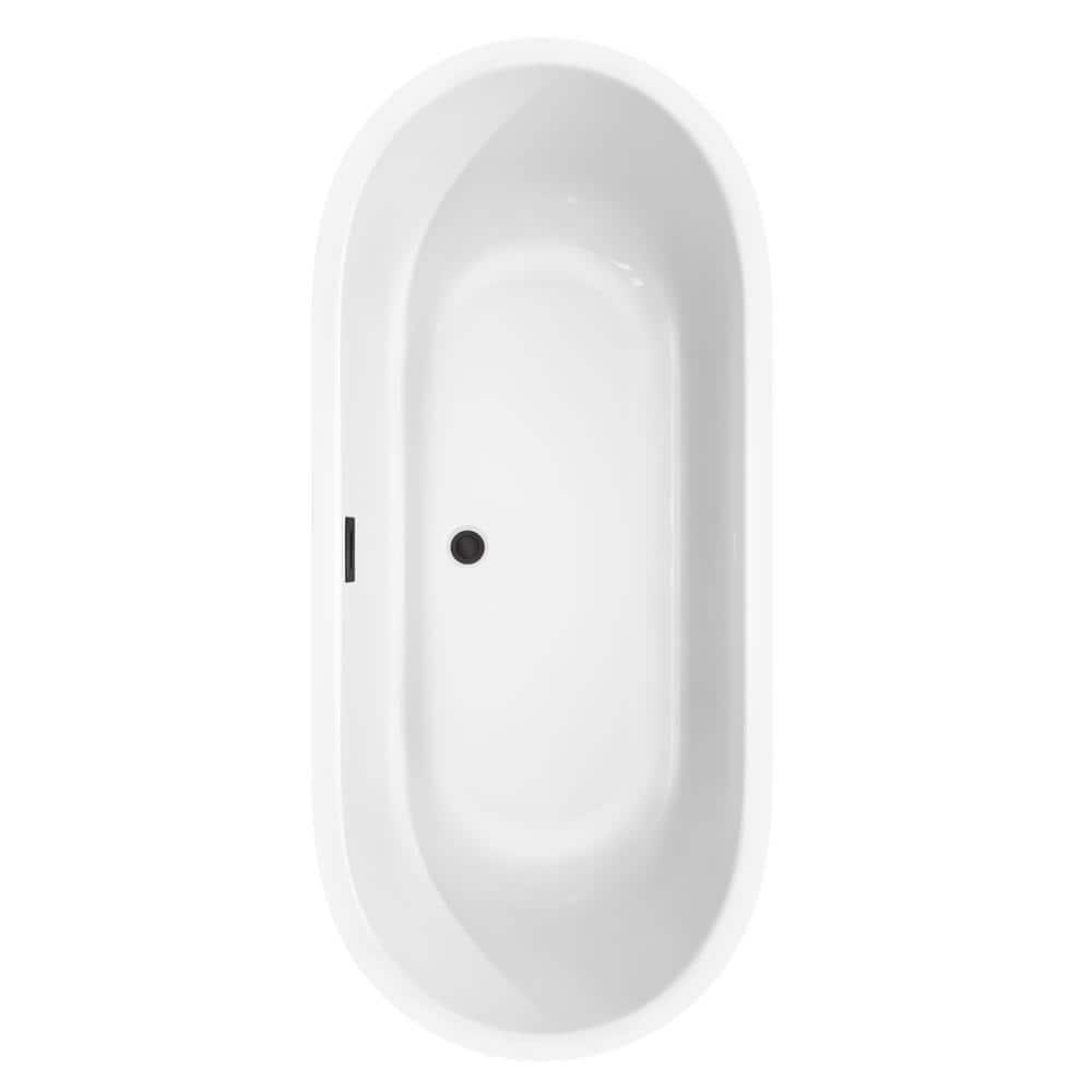 Wyndham Collection Wcobt101371atp11 Juliette 71" Free Standing Acrylic Soaking Tub - White