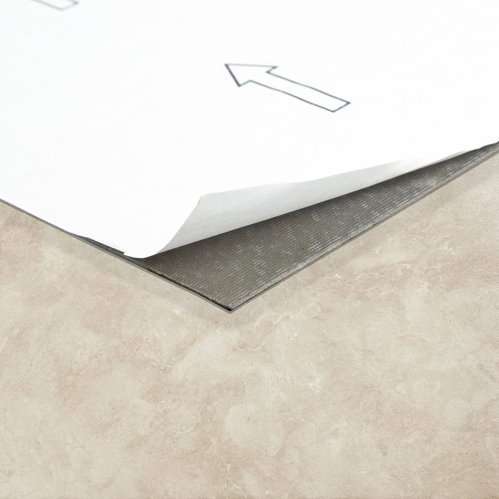 Achim Sterling Self Adhesive Vinyl Floor Tile - 45 Tiles/45 sq. Ft, 12 x 12, Carrera Marble