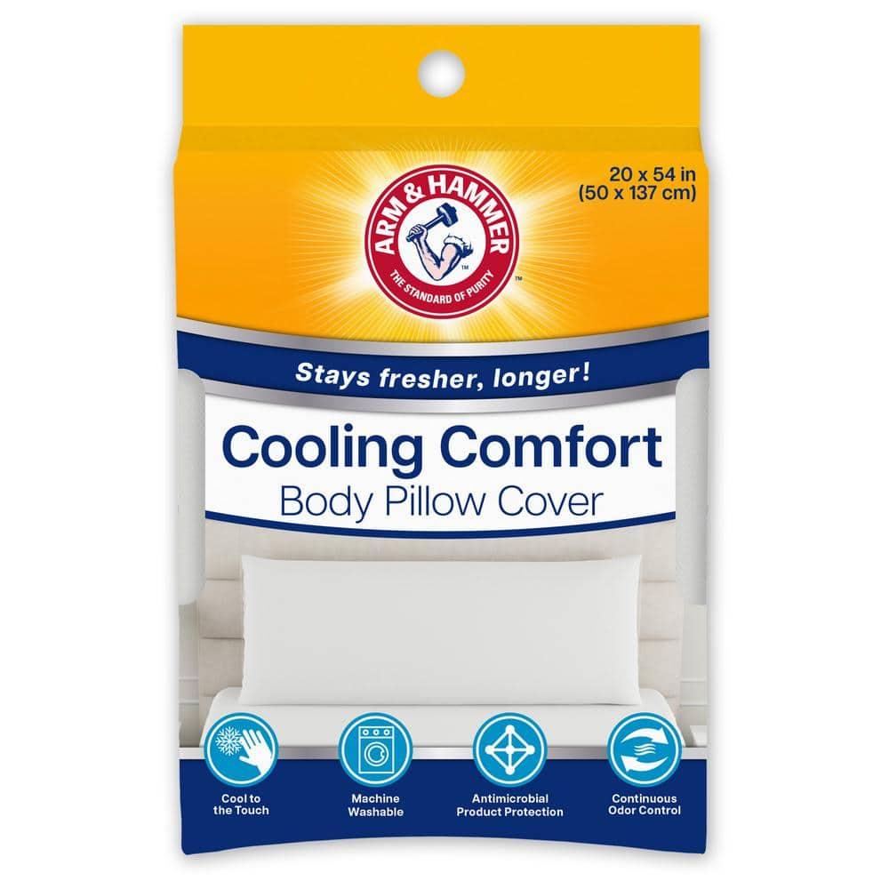 Arm & Hammer 20"x54" Cooling Comfort Zippered Body Pillow Cover White
