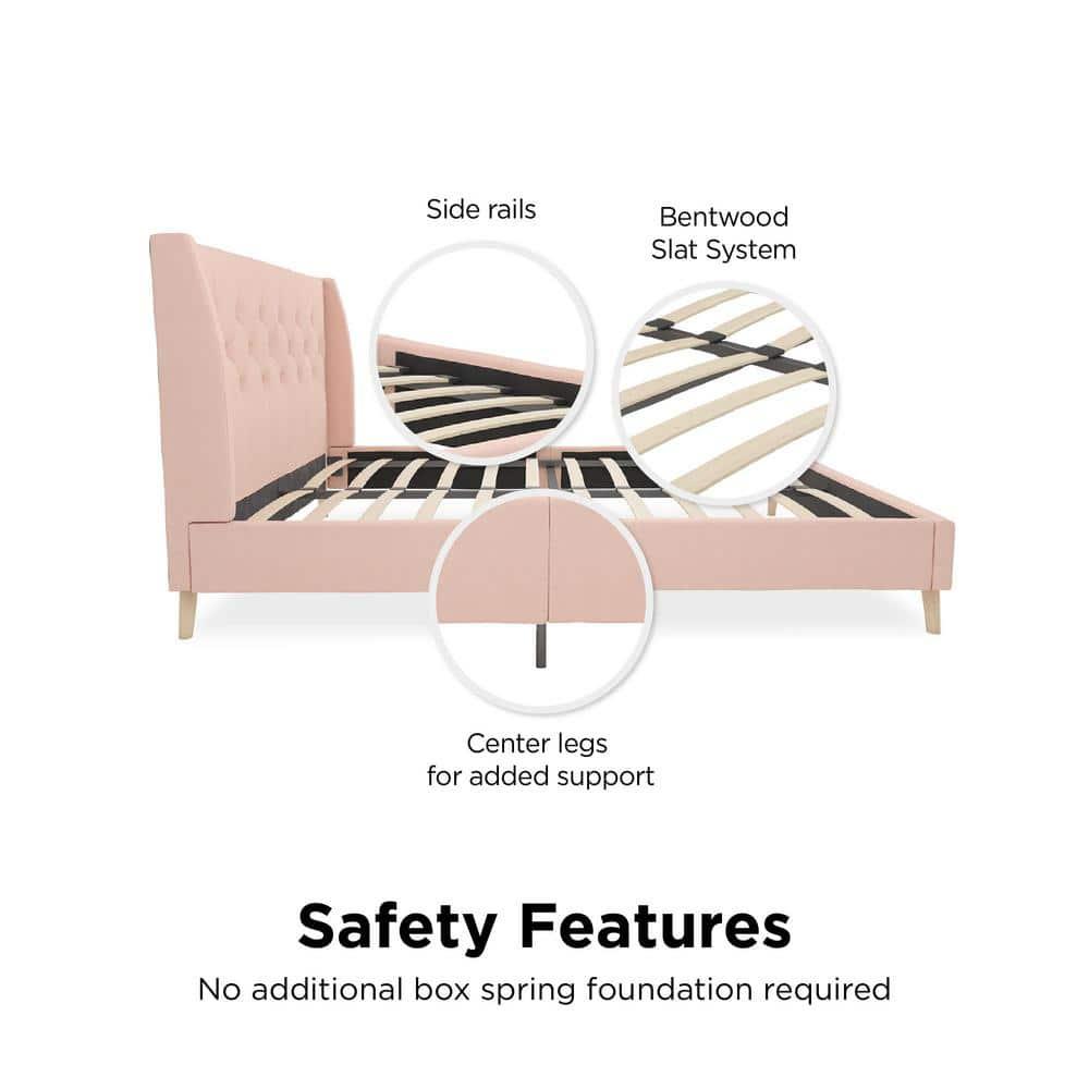 Her Majesty Upholstered Wingback Bed