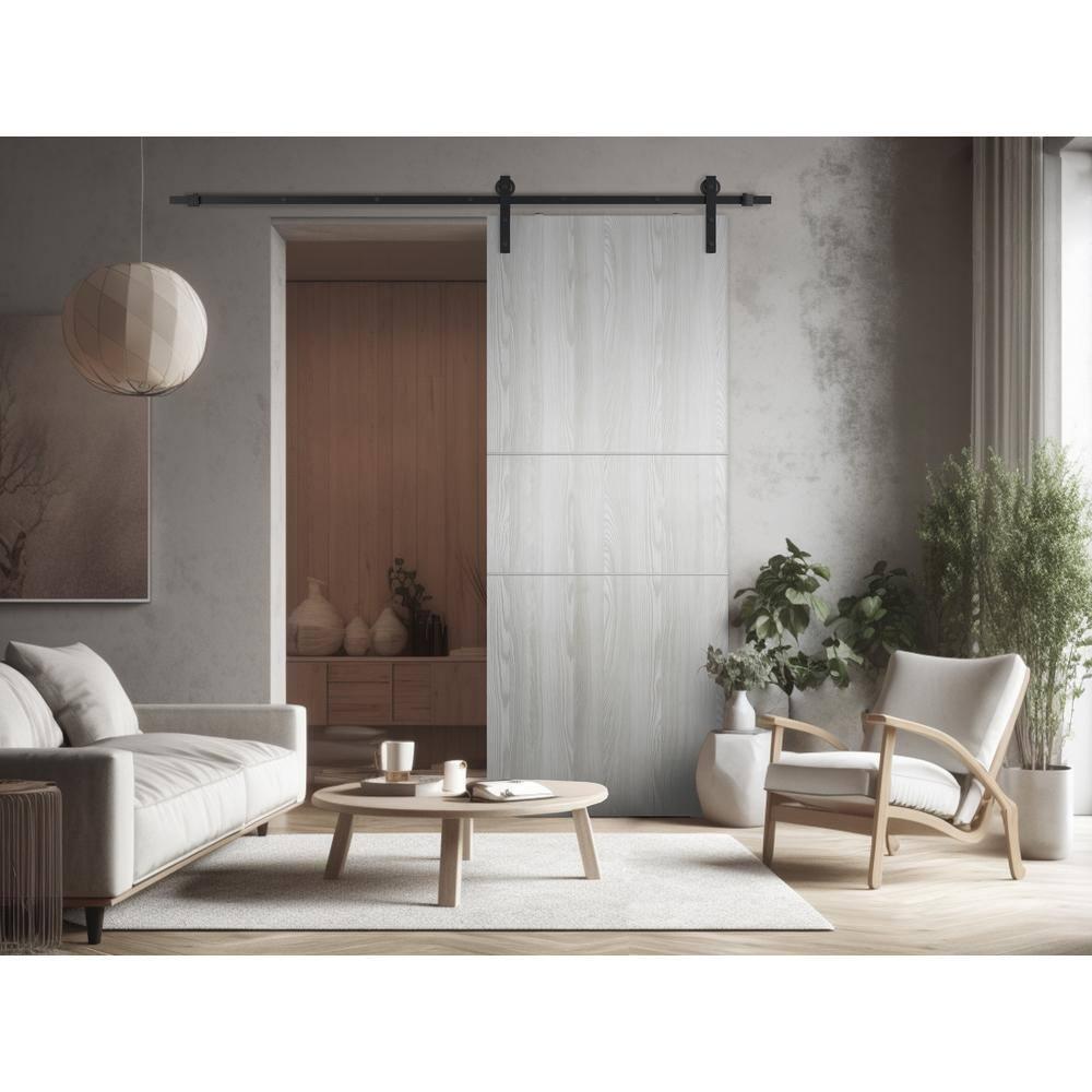 Belldinni Optima 2H Manufactured Wood Composite Sliding Barn Door With Hardware Kit