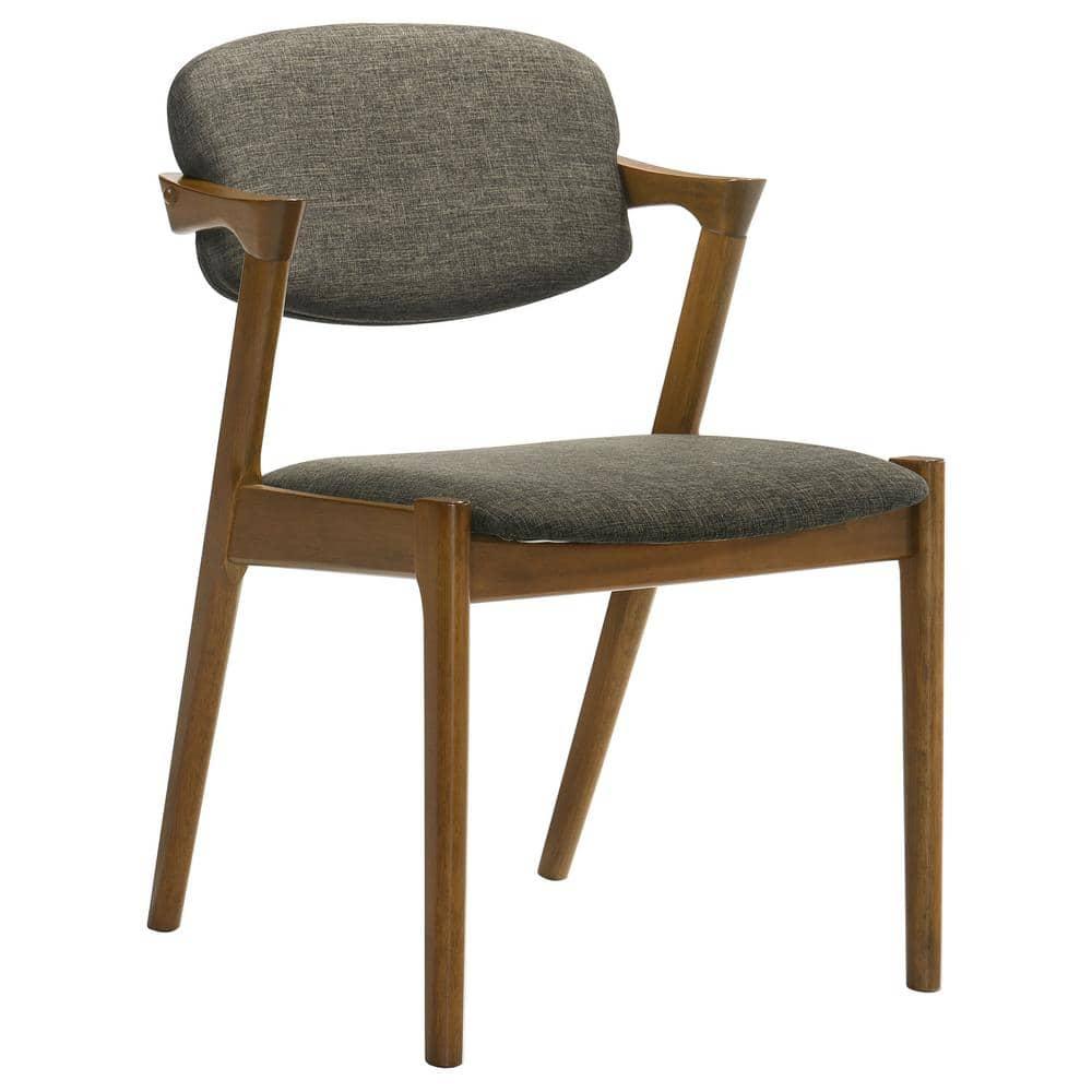 Saltoro Sherpi Wooden Modern Dining Side Chair, Gray, Set of 2