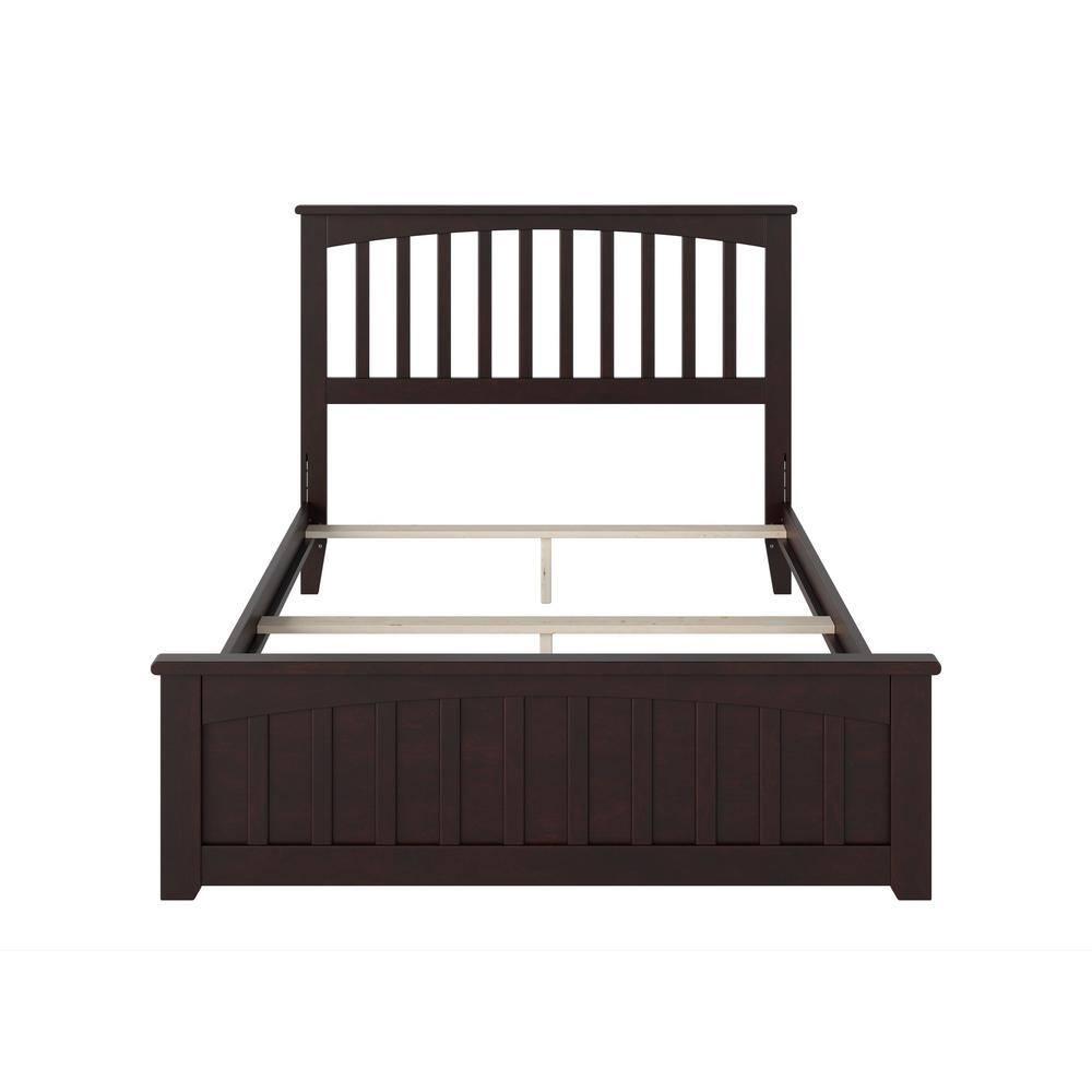 AFI Furnishings Mission Low Profile Solid Wood Platform Bed with Matching Footboard