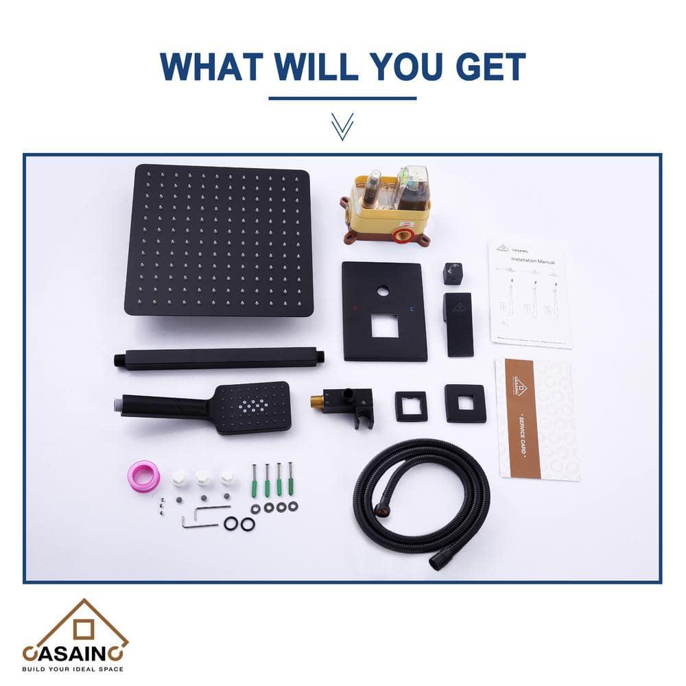 Shower Faucets & Systems All-In-One Kit with Rough in-Valve