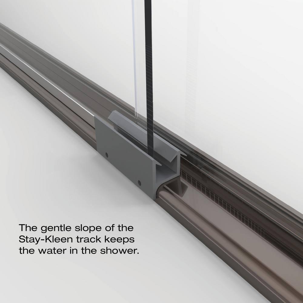 Classic 56" W x 57" H Bypass Frameless Tub Door
