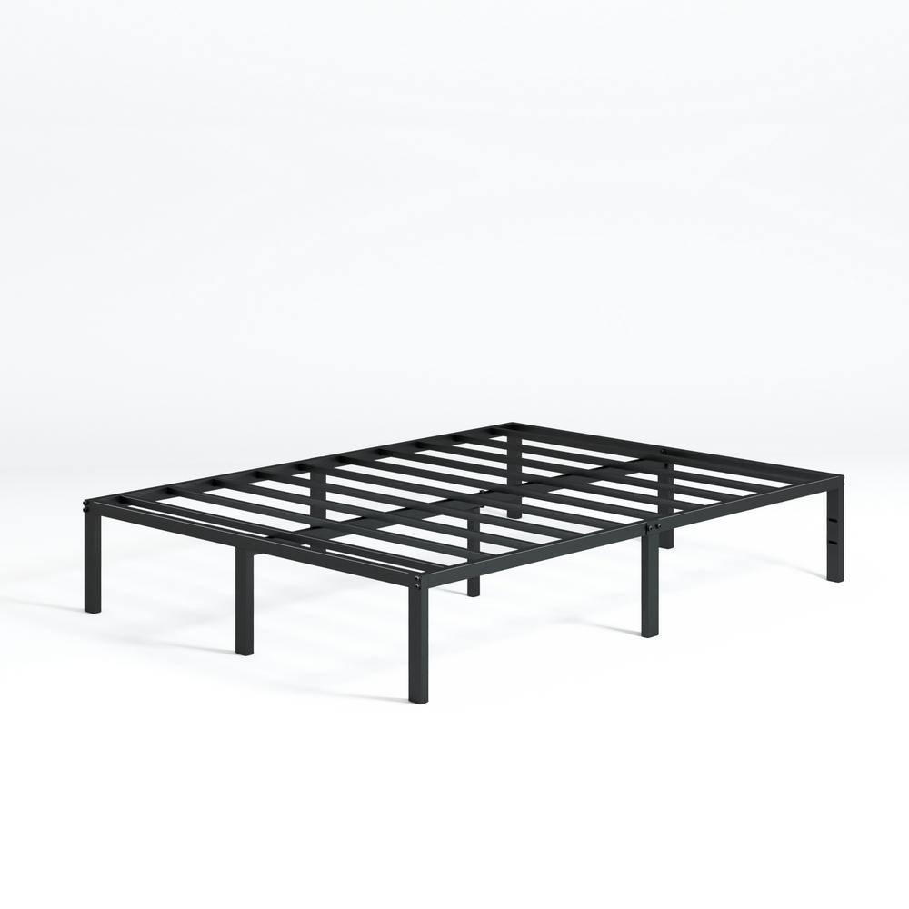 COMASACH 14 inch Queen Bed Frame, Easy Assembly, No Box Spring Needed, Heavy Duty Metal Platform Queen Size, Noise Free, Black