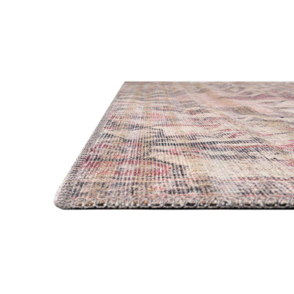 Unique Loom 2' 0 x 6' 0 Nostalgia Meknes Machine Washable Beige Pink Area Rug