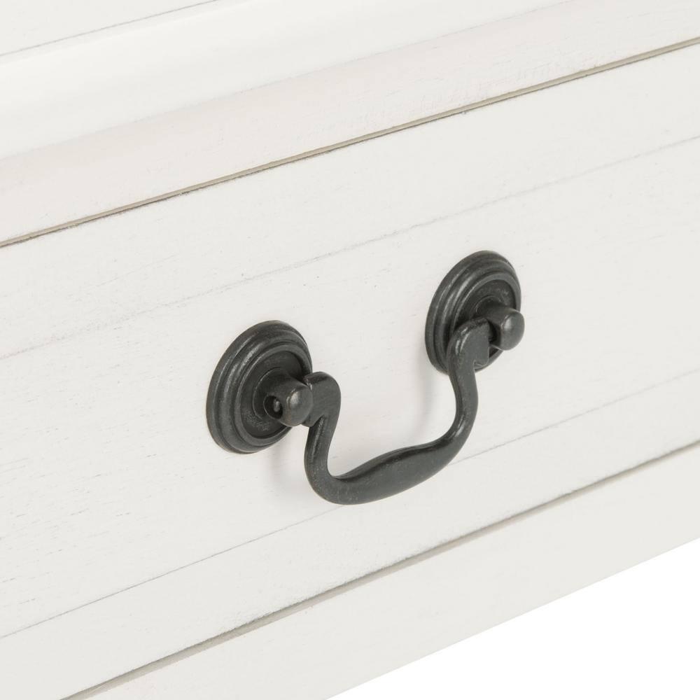 Whitney 1 Drawer Accent Table - Distressed White - Safavieh.