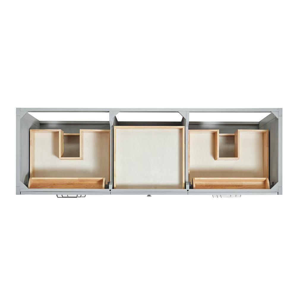 Ariel Bath Ariel Monrow 67 Inch Double Oval Sink Bathroom Vanity With Italian Carrara Marble Countertop