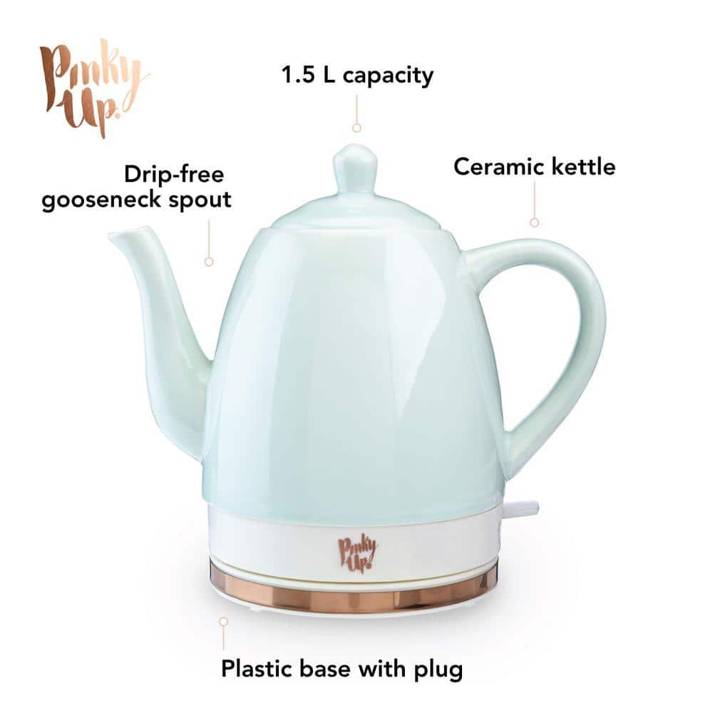 Pinky Up Noelle Ceramic Electric Tea Kettle