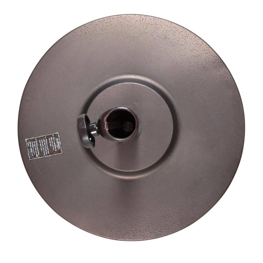 California Umbrella 50LBS Umbrella Base with Steel Cover with Concrete Bronze