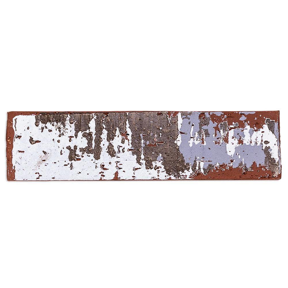 Metro 2" x 9" Terra Cotta Subway Tile in Red/White