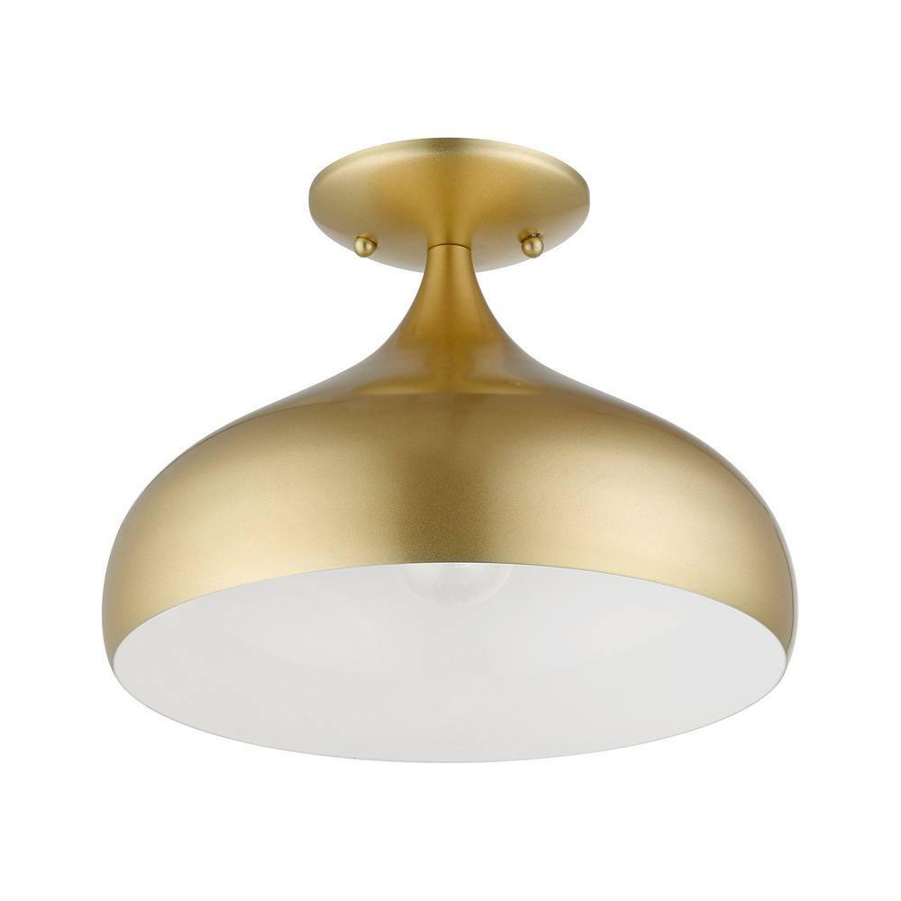 Livex Lighting Amador 1 - Light Semi-Flush Mount in  Soft Gold