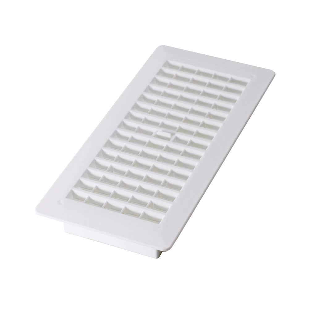 Decor Grates PL410-WH 4-Inch by 10-Inch Plastic Floor Register, White