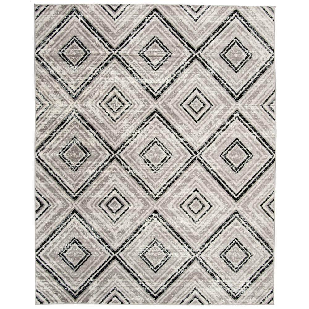 Skyler SKY120 Power Loomed Indoor Area Rug - Grey/Black - 9'x12' - Safavieh