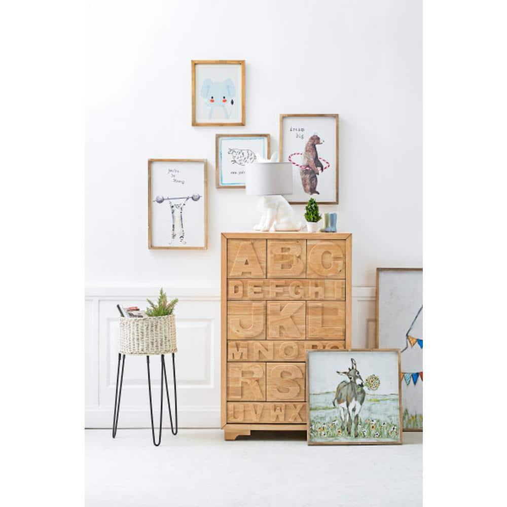 Creative Co-Op Donkey Wall Décor in Wood Frame