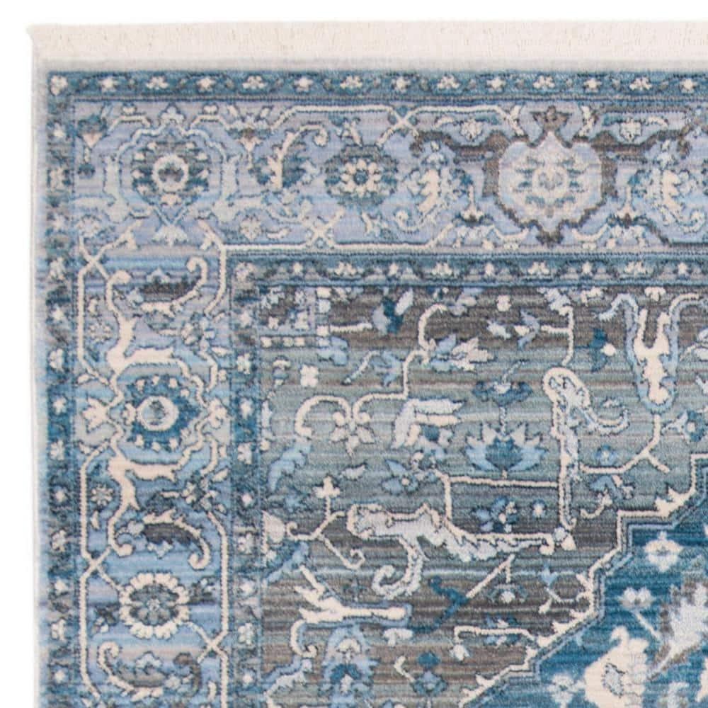 Vintage Persian VTP479 Power Loomed Indoor Area Rug - Charcoal/Blue - 4'x6' - Safavieh