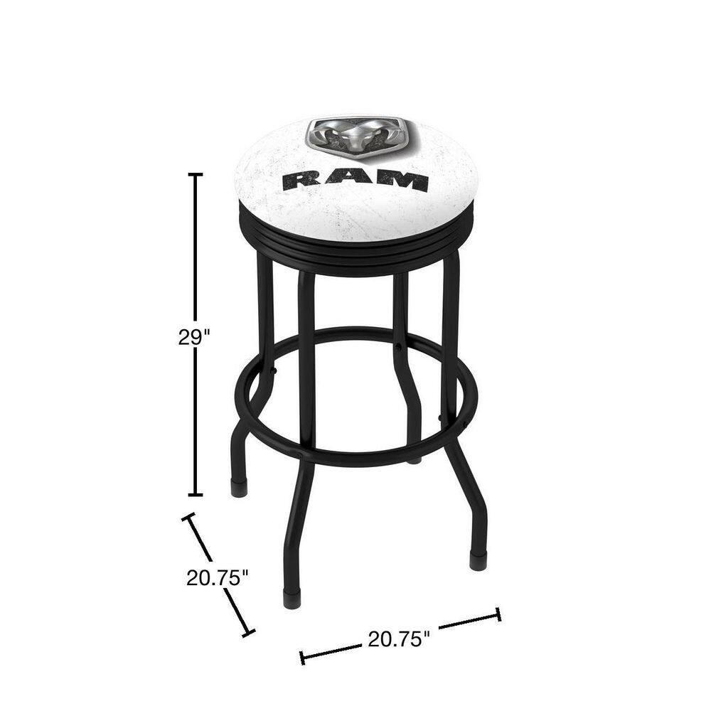 Swivel Upholstered Counter Stool with Metal Frame