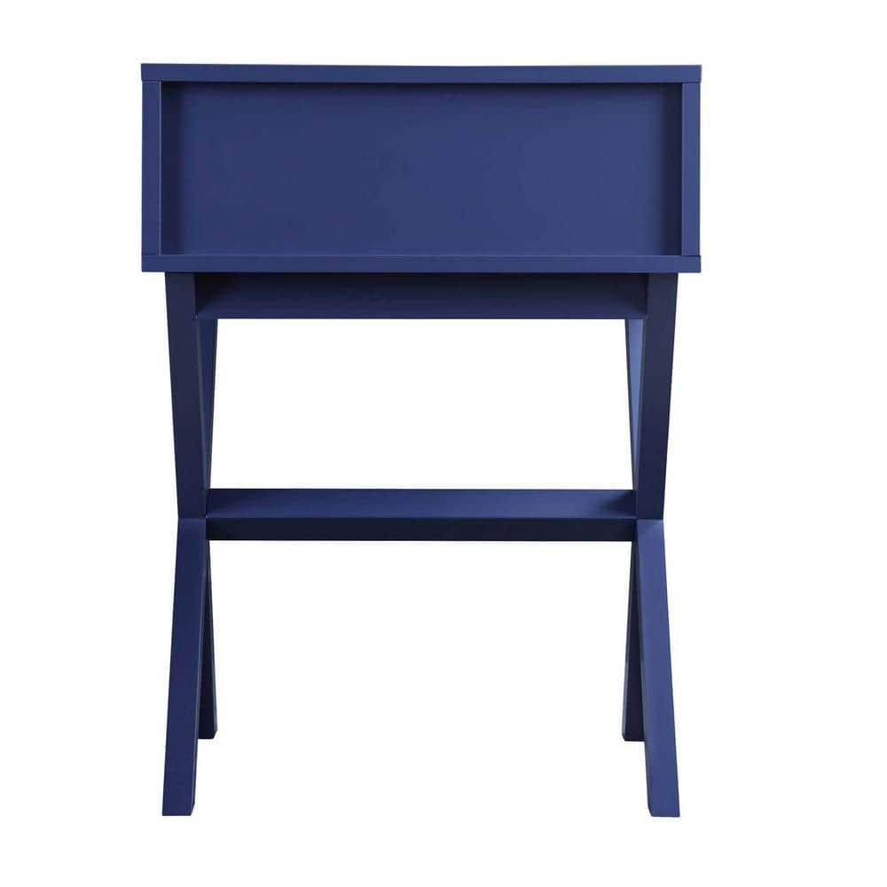 Convenience Concepts Designs2Go Landon 1 Drawer End Table, Cobalt Blue