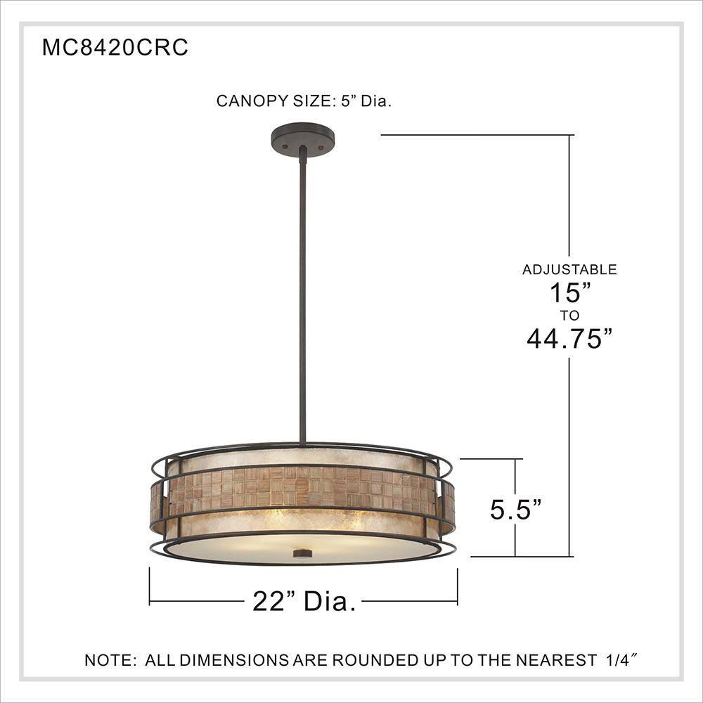 Quoizel Lighting Laguna 4 - Light Pendant in  Renaissance Copper