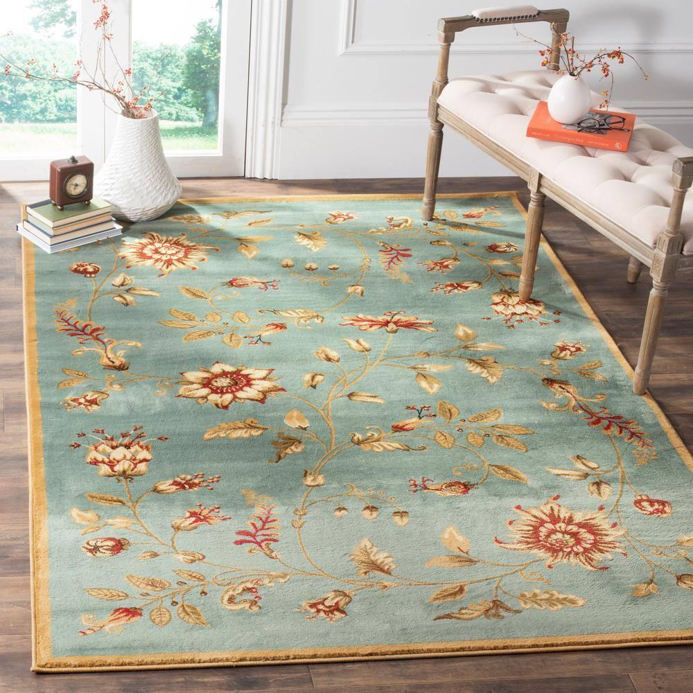 Lyndhurst LNH552 Power Loomed Area Rug - Blue/Multi - 8'x11' - Safavieh