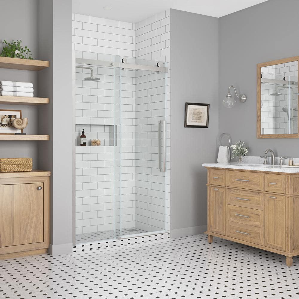 OVE Decors Bel Soft Close 48" x 78" Frameless Sliding Soft Close Shower Door