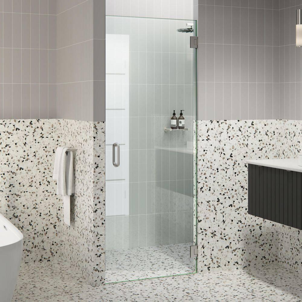 Albedo 28.25 in. x 78 in. Fully Frameless Hinge Shower Door