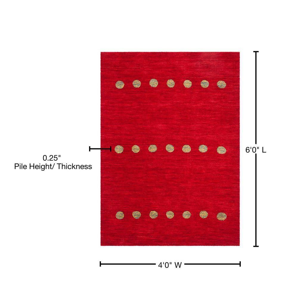 Himalaya HIM590 Handmade Area Rug - 4'x6' - Red - Safavieh