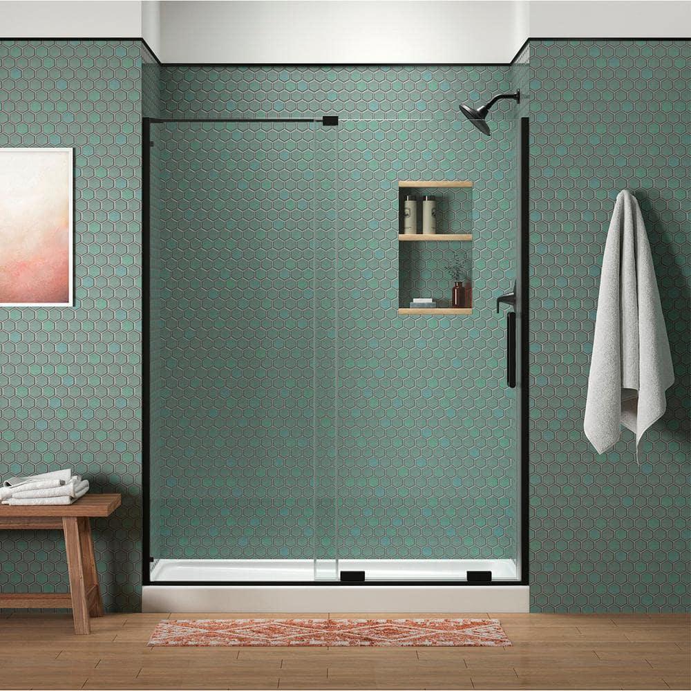 Echelon Sliding Shower Door, 71-3/4 In. H X 55-3/4 - 59-3/4 In. W, With 5/16 In. Thick Crystal Clear Glass