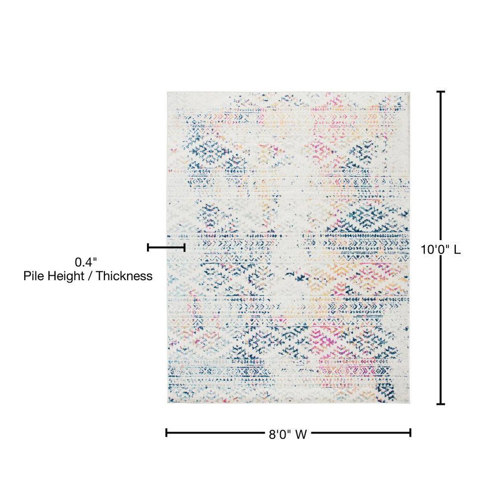 Tulum TUL272 Power Loomed Area Rug - Ivory/Blue - 8'x10' - Safavieh.
