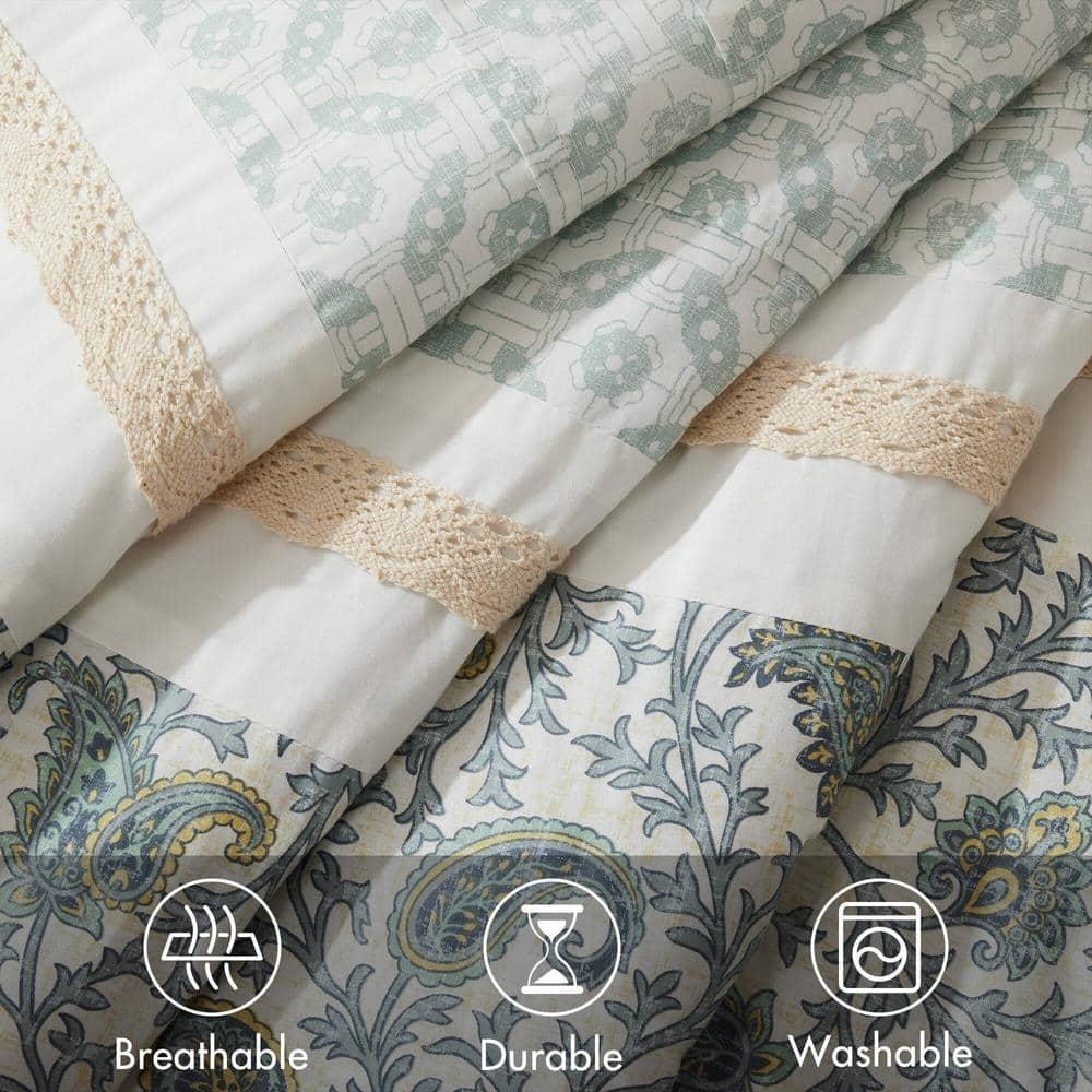 Madison Park Dawn 9 Piece Cotton Percale Comforter Set