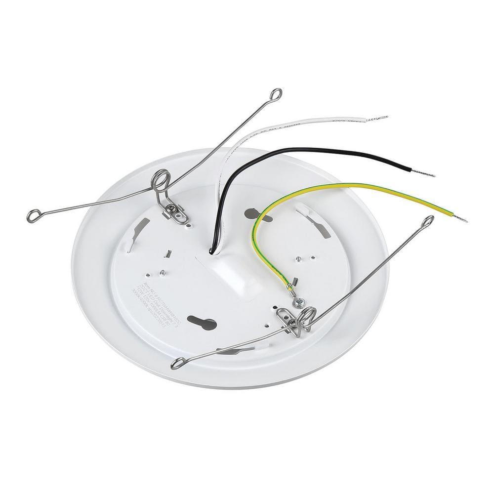 Designers Fountain LED Recessed Ceiling Lights 6 Pack, 7 inch CCT Disk Light Fixtures, Dimmable, 1000 Lumens, 3000K /4000K, White Trim, RC7WHWH8102C-6