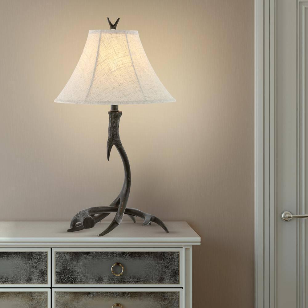 JONATHAN Y JYL6305C Antler 27.5" Rustic Resin LED Table Lamp, Traditional for living room, dinning room, bedroom, office Bulb Included, Black