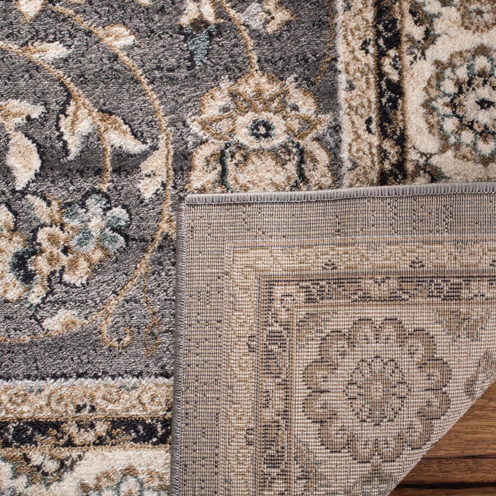 Lyndhurst LNH340 Power Loomed Area Rug - Grey/Cream - 5'3"x7'6" - Safavieh
