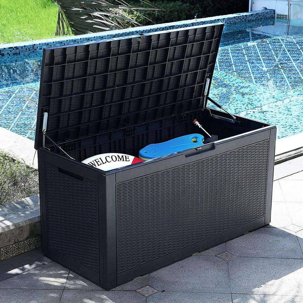 GUNJI GUNJI 100 Gallon Water Resistant Resin Lockable Deck Box