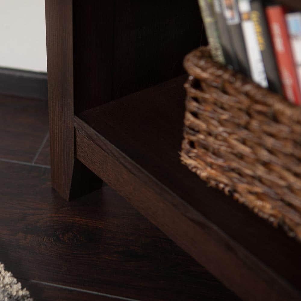 58" Transitional MDF Corner TV Stand - Espresso